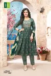 Sheen By Hirwa Naira Cut Rayon Printed Plus Size Kurti With Bottom Dupatta Wholesale Price In Surat
